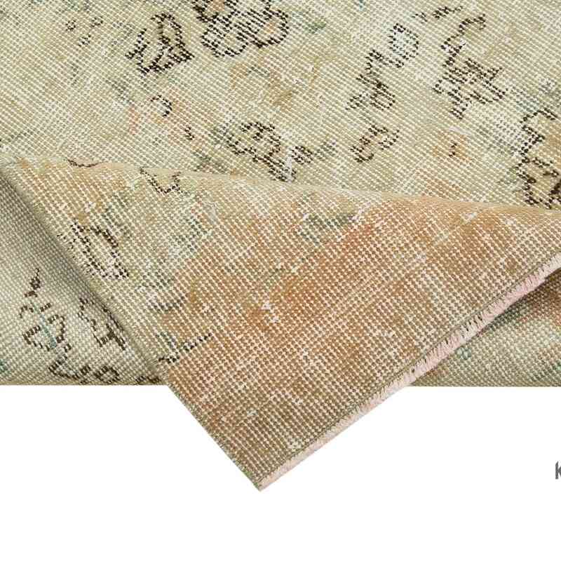 Bej Boyalı El Dokuma Vintage Halı Yolluk - 93 cm x 308 cm - K0054545