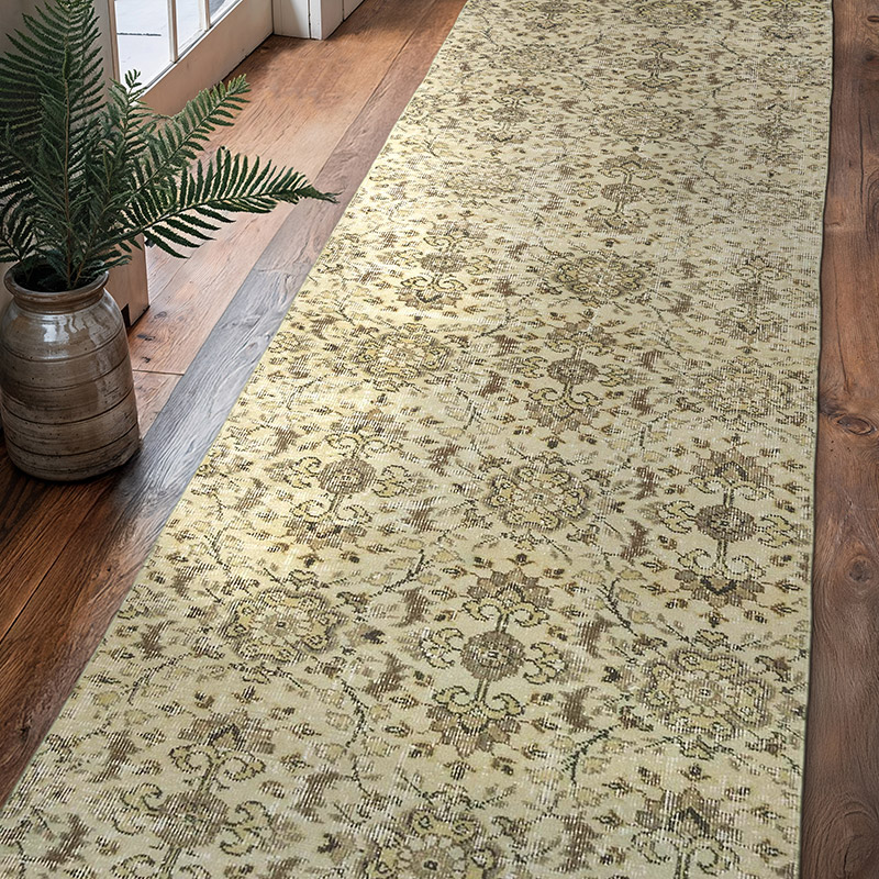 Vintage Turkish Runner Rug - 2' 11" x 10' 5" (35" x 125") - K0054549