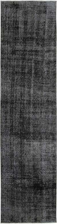 Alfombra de Pasillo Turca Vintage Sobreteñida - 81 cm x 310 cm
