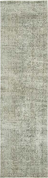 Boyalı El Dokuma Vintage Halı Yolluk - 81 cm x 297 cm