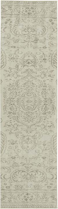 Bej Boyalı El Dokuma Vintage Halı Yolluk - 80 cm x 295 cm