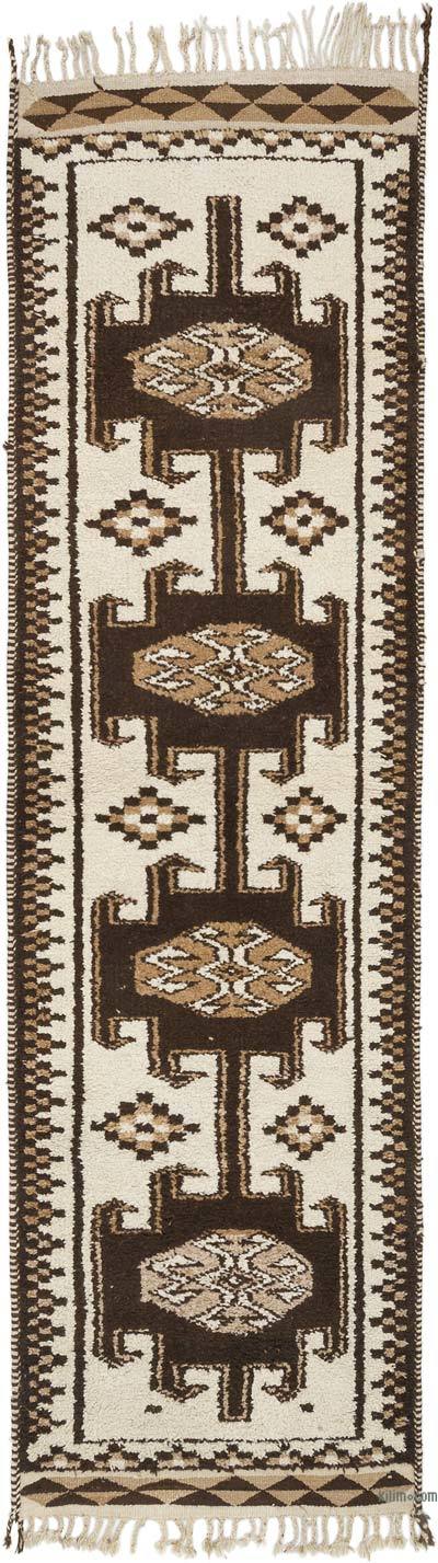 老式土耳其格子地毯- 3' 5