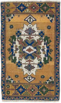 El Dokuma Vintage Halı - 56 cm x 93 cm