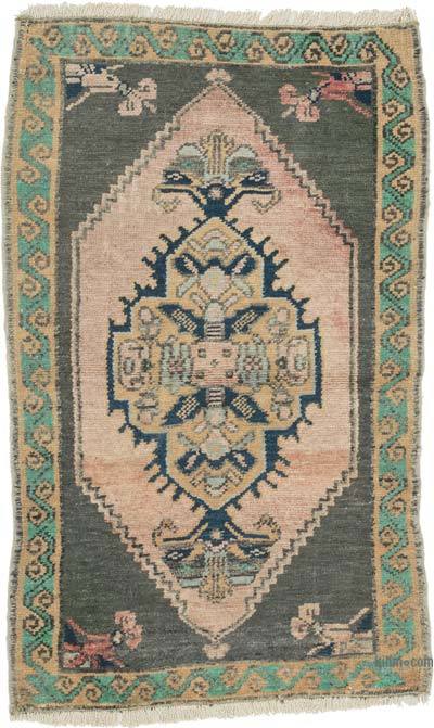 Vintage Turkish Hand-Knotted Rug - 1' 10" x 2' 9" (22 in. x 33 in.)