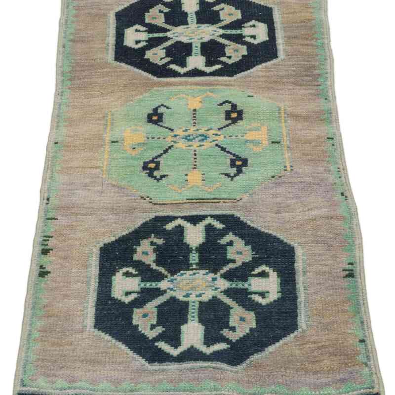 Alfombra Vintage Turca Anudada a Mano - 44 cm x 91 cm - K0054630