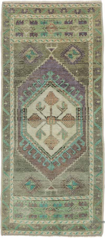 El Dokuma Vintage Halı - 42 cm x 95 cm
