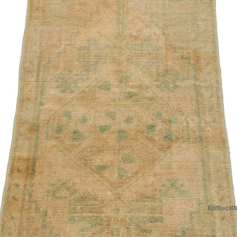 Alfombra Vintage Turca Anudada a Mano - 43 cm x 100 cm - K0054638