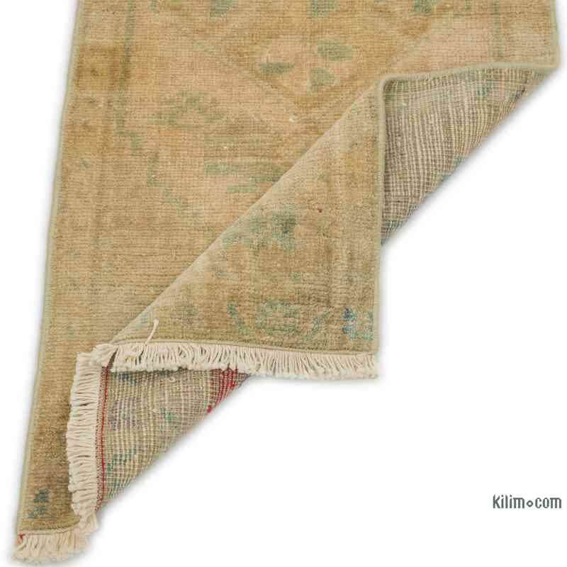Alfombra Vintage Turca Anudada a Mano - 43 cm x 100 cm - K0054638