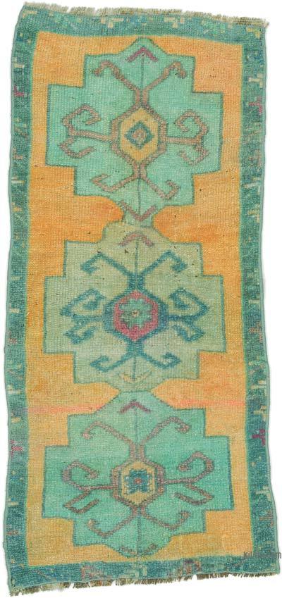 Vintage Turkish Hand-Knotted Rug - 1' 7" x 3' 3" (19 in. x 39 in.)