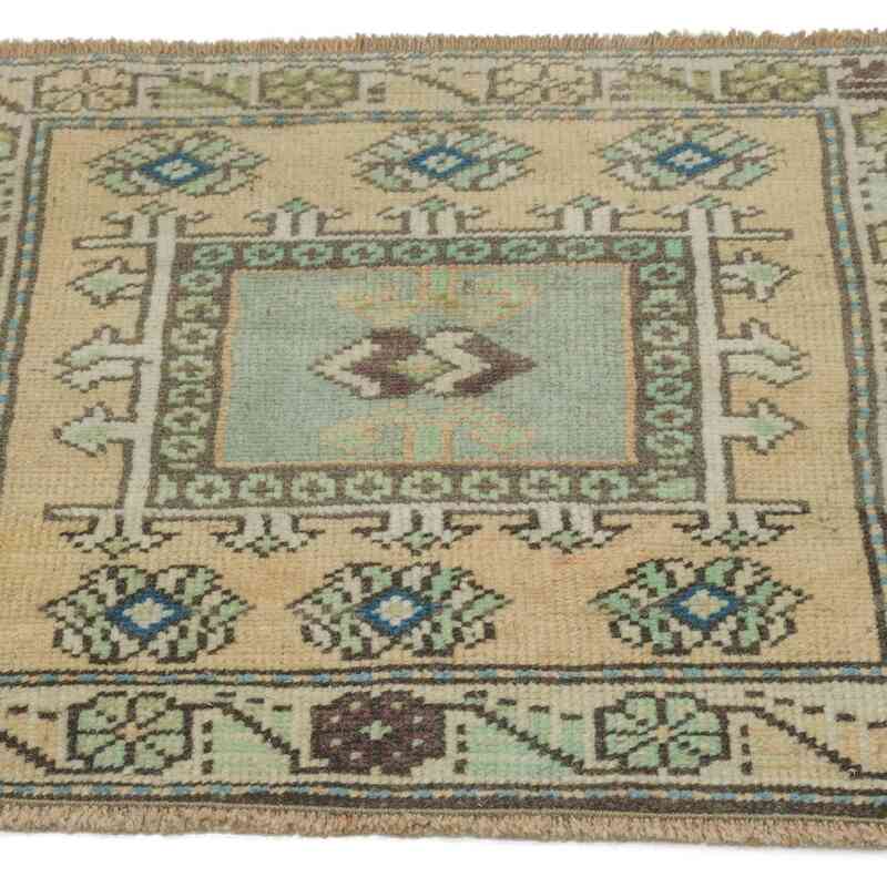 Vintage Turkish Hand-Knotted Rug - 2' 2" x 1' 10" (26 in. x 22 in.) - K0054641