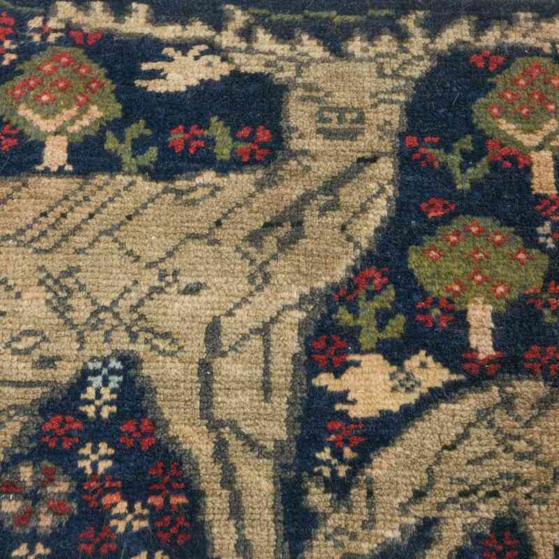 Vintage Turkish Hand-Knotted Rug - 2' 1" x 1' 6" (25 in. x 18 in.) - K0054642