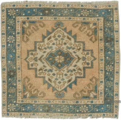 Vintage Turkish Hand-Knotted Rug - 1' 10" x 1' 9" (22 in. x 21 in.)