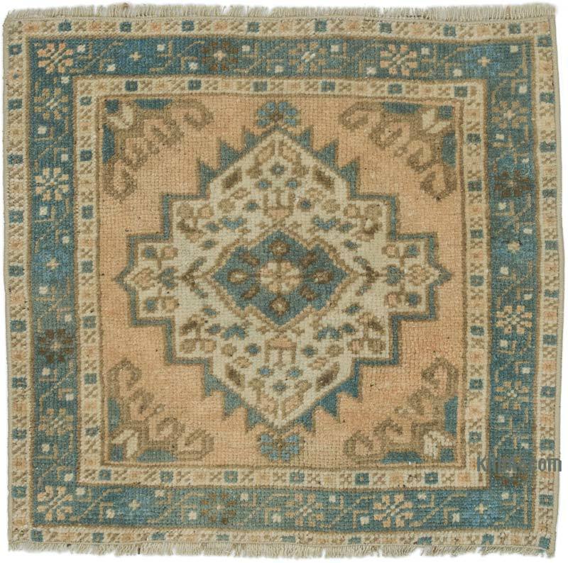 Vintage Turkish Hand-Knotted Rug - 1' 10" x 1' 9" (22 in. x 21 in.) - K0054644