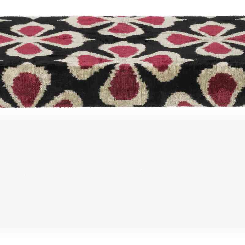 Bench Upholstered with Silk Velvet Ikat Fabric - K0054762