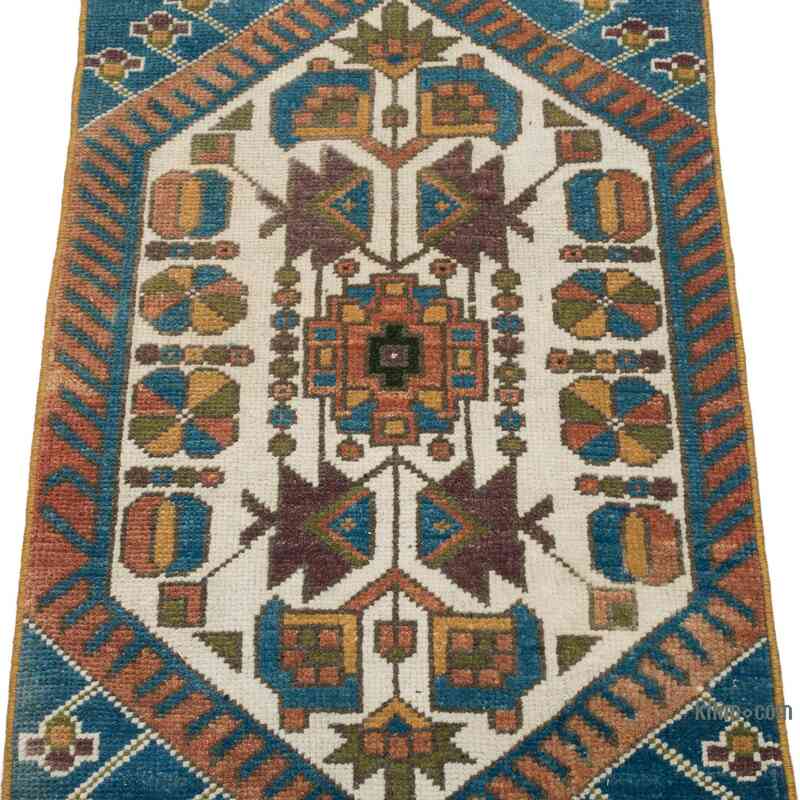 Vintage Turkish Hand-Knotted Rug - 1' 8" x 4' 1" (20 in. x 49 in.) - K0054772