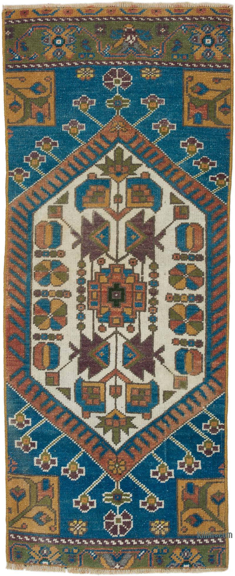 Vintage Turkish Hand-Knotted Rug - 1' 8" x 4' 1" (20 in. x 49 in.) - K0054772