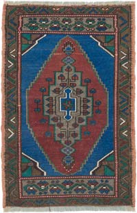 El Dokuma Vintage Halı - 56 cm x 84 cm