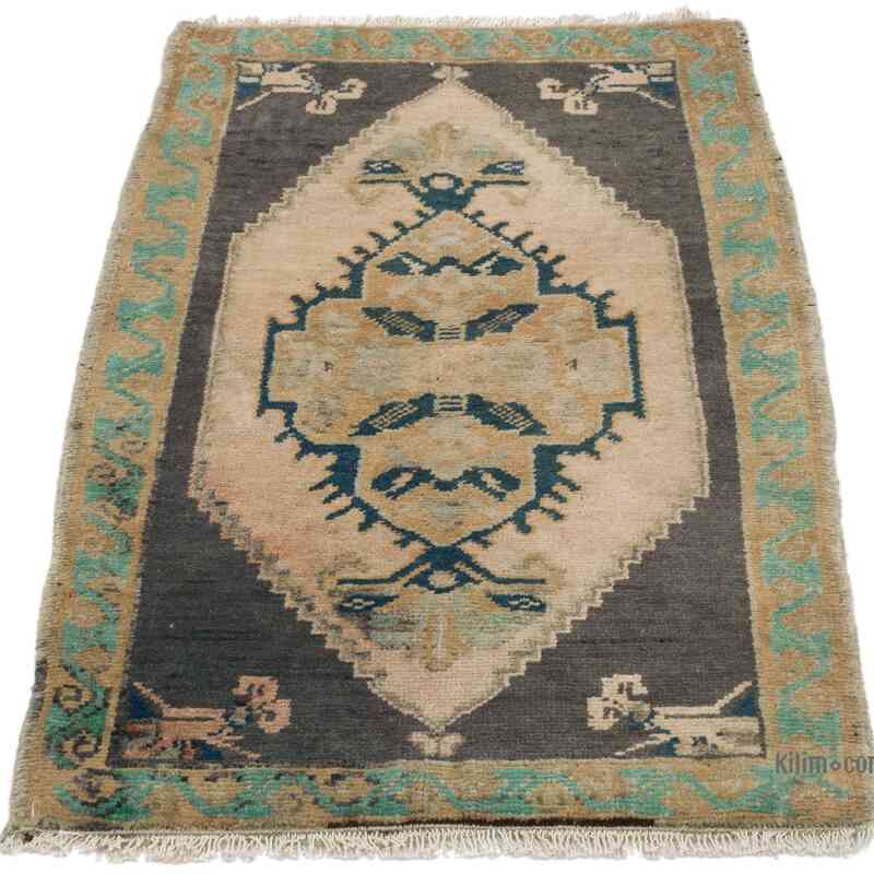 Vintage Turkish Hand-Knotted Rug - 1' 9" x 2' 9" (21" x 33") - K0054775