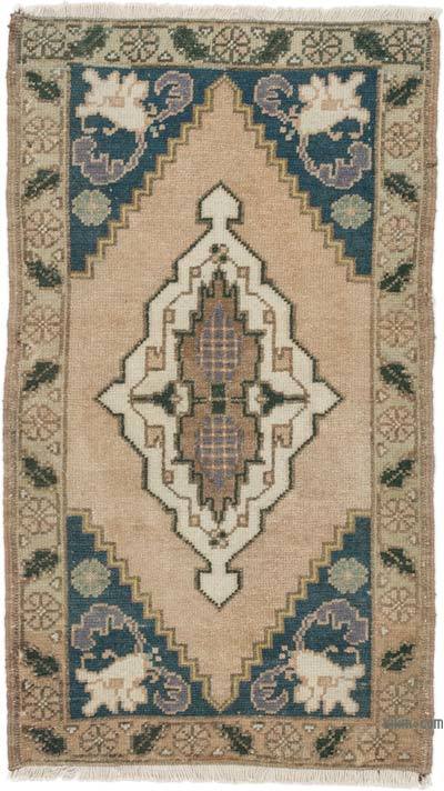 Alfombra Vintage Turca Anudada a Mano - 55 cm x 93 cm
