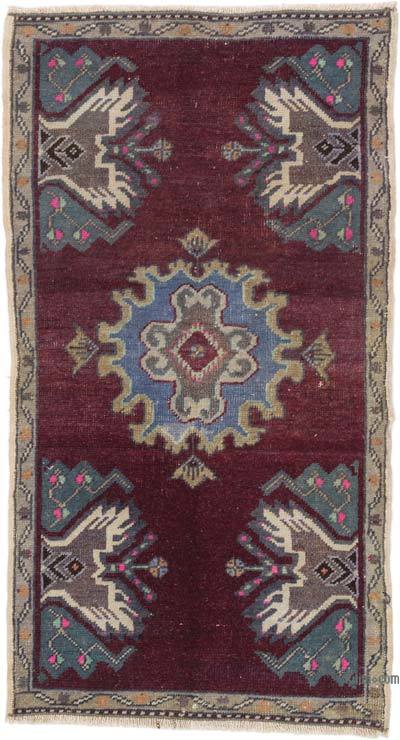 El Dokuma Vintage Halı - 50 cm x 92 cm