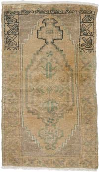 El Dokuma Vintage Halı - 51 cm x 87 cm