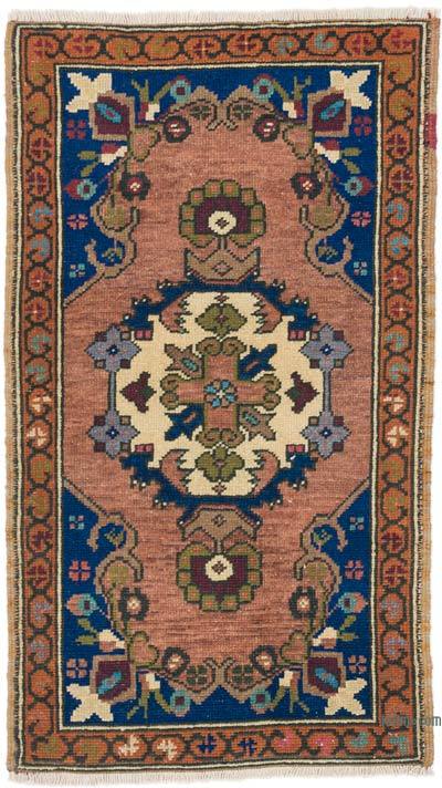 Vintage Turkish Hand-Knotted Rug - 1' 9" x 3' 1" (21 in. x 37 in.)