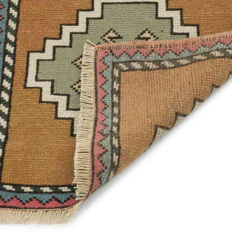 El Dokuma Vintage Halı - 55 cm x 57 cm - K0054797