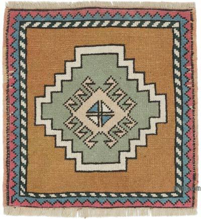 Vintage Turkish Hand-Knotted Rug - 1' 10" x 1' 10" (22 in. x 22 in.)