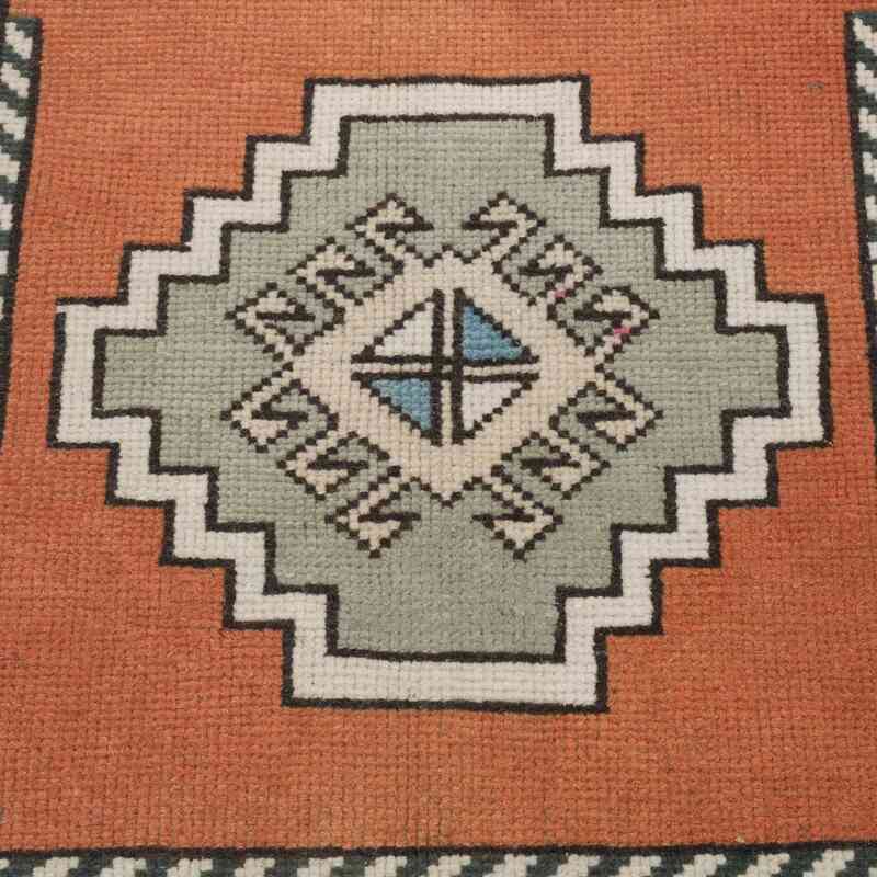 El Dokuma Vintage Halı - 53 cm x 56 cm - K0054799