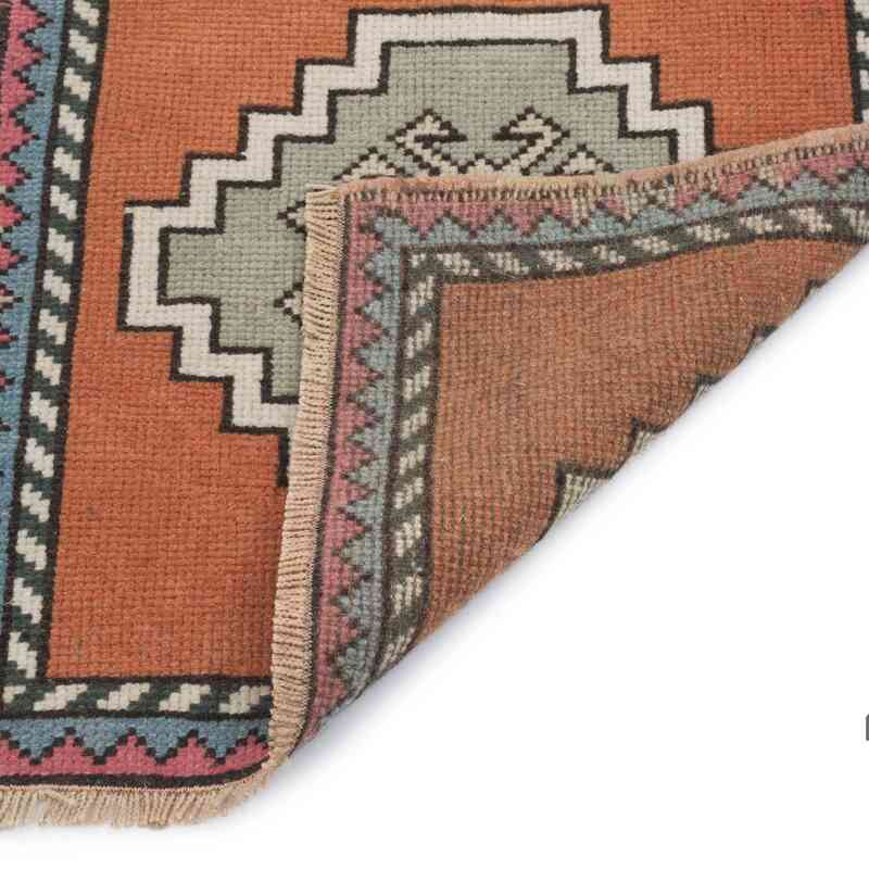 El Dokuma Vintage Halı - 53 cm x 56 cm - K0054799