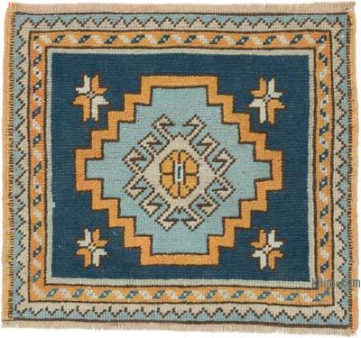 El Dokuma Vintage Halı - 63 cm x 55 cm