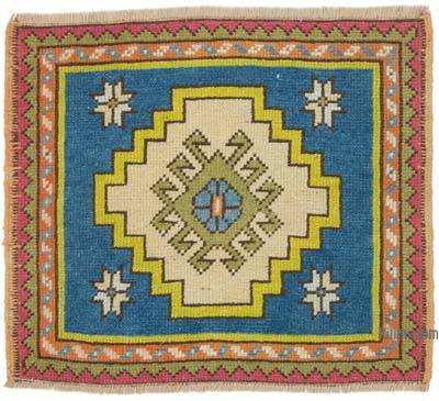 Vintage Turkish Hand-Knotted Rug - 2' 1" x 1' 10" (25 in. x 22 in.)