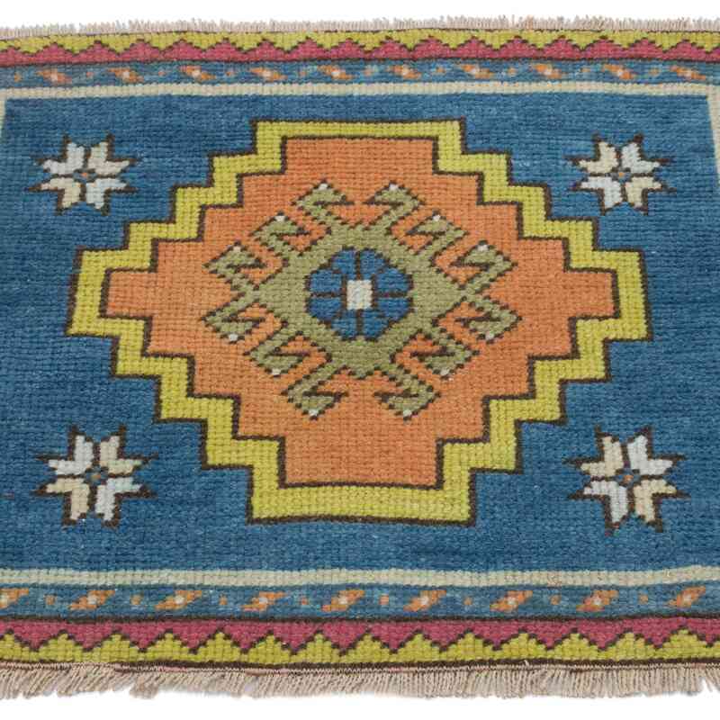 Vintage Turkish Hand-Knotted Rug - 2' 1" x 1' 9" (25 in. x 21 in.) - K0054803