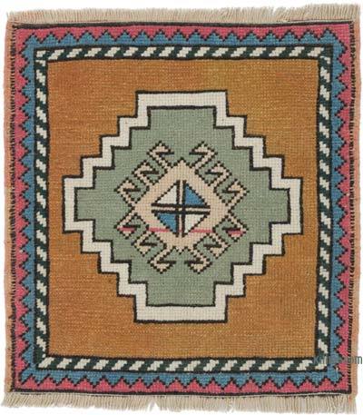 NWT NEW Russian Folk Art Kilim Hand Knotted Wool Tapestry 2'-10 x 1'-9 Teal 
