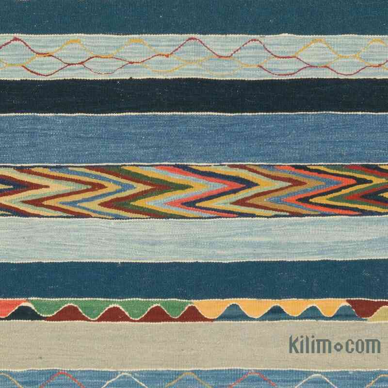 Blue New Handwoven Turkish Kilim Rug - 4' 1" x 6' 3" (49 in. x 75 in.) - K0054830
