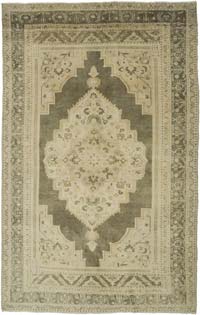 Vintage Turkish Hand-Knotted Rug - 7' 5" x 11' 9" (89" x 141")