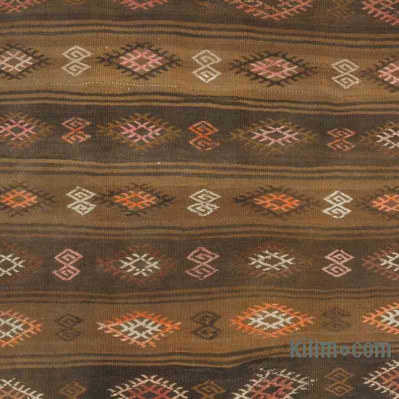 Marrón Corredor Vintage Kars Kilim - 104 cm x 308 cm - K0055407