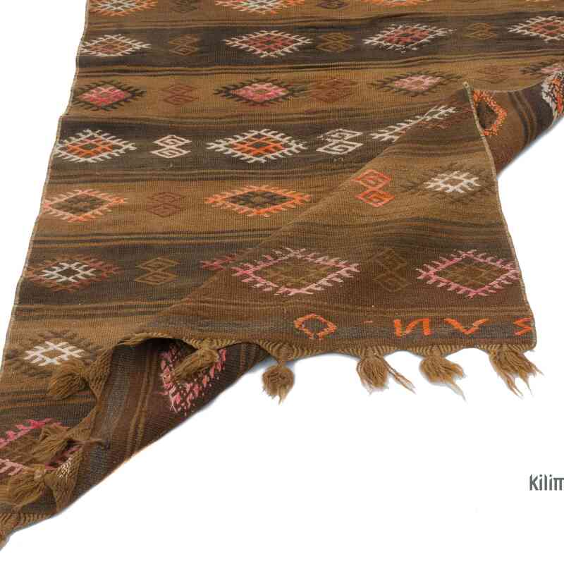 Marrón Corredor Vintage Kars Kilim - 104 cm x 308 cm - K0055407
