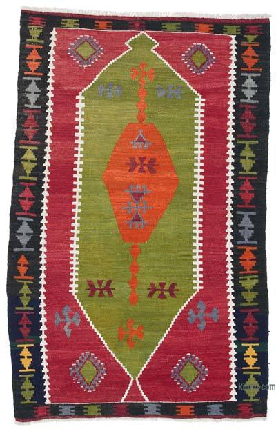 Vintage Konya Obruk Kilimi - 100 cm x 157 cm