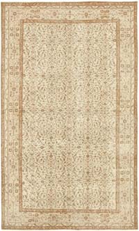 Vintage Turkish Hand-Knotted Rug - 5' 5" x 9' 3" (65" x 111")