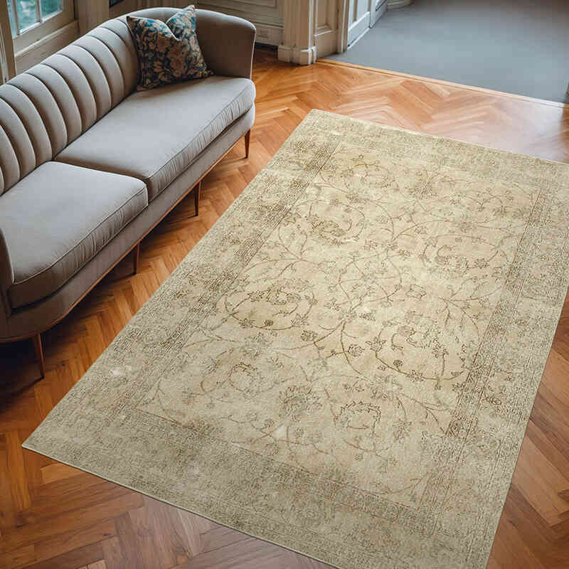 Alfombra Vintage Turca Anudada a Mano - 200 cm x 305 cm - K0055569