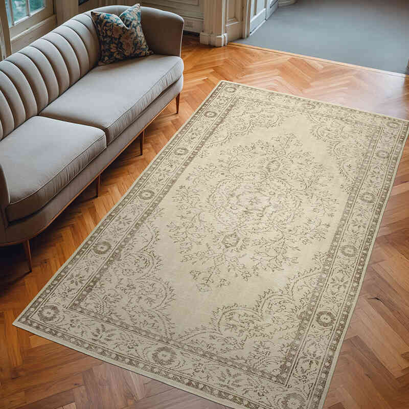 Alfombra Vintage Turca Anudada a Mano - 175 cm x 286 cm - K0055573