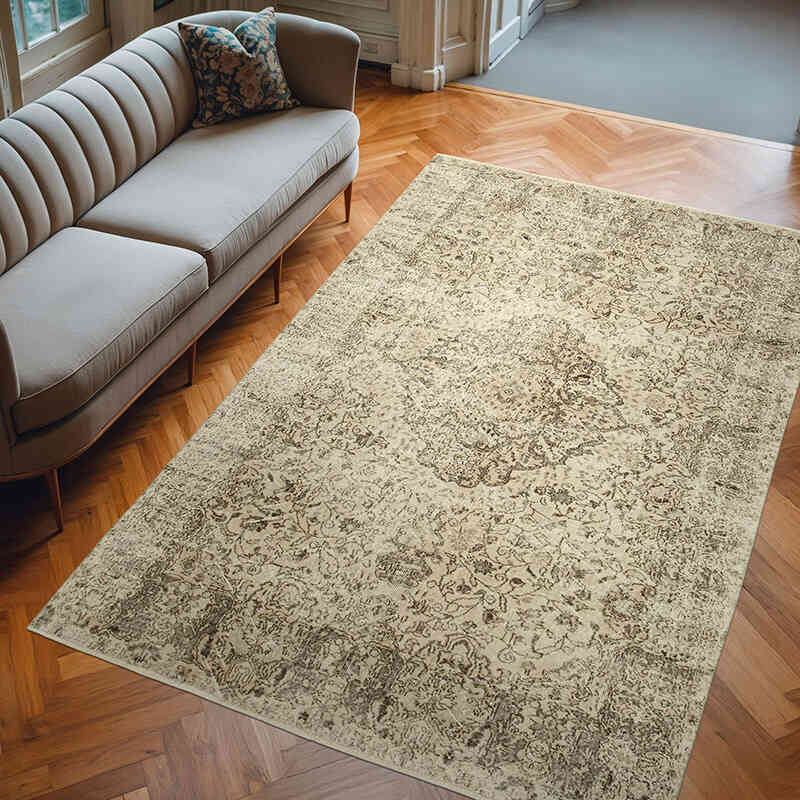 El Dokuma Vintage Halı - 202 cm x 312 cm - K0055602