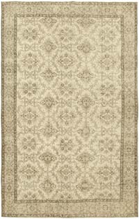 Vintage Turkish Hand-Knotted Rug - 6' 4" x 10'  (76" x 120")