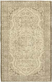 Vintage Turkish Hand-Knotted Rug - 5' 7" x 9' 1" (67" x 109")