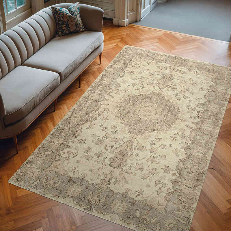 Vintage Turkish Hand-Knotted Rug - 6' 2" x 9' 10" (74" x 118") - K0055618