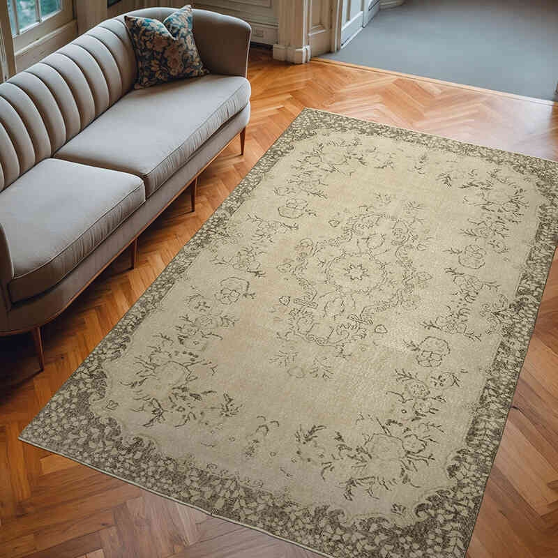 Vintage Turkish Hand-Knotted Rug - 6' 3" x 9' 7" (75" x 115") - K0055621
