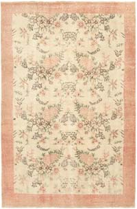 Vintage Turkish Hand-Knotted Rug - 5' 2" x 7' 9" (62" x 93")