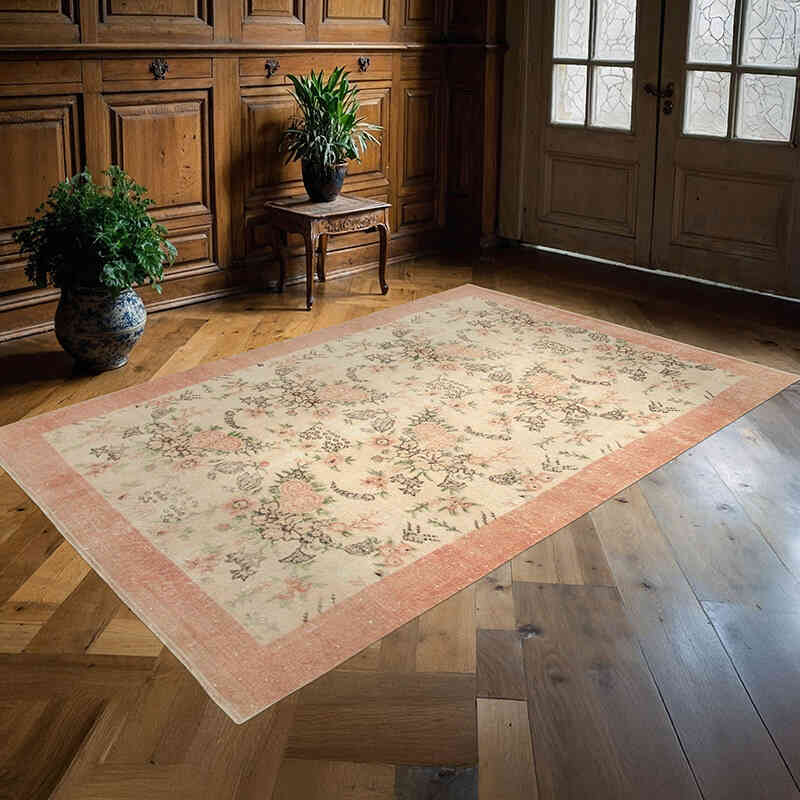 El Dokuma Vintage Halı - 157 cm x 235 cm - K0055628