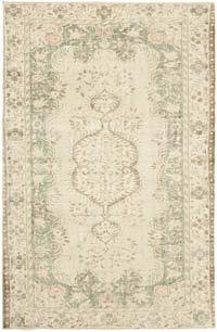 Vintage Turkish Hand-Knotted Rug - 5' 11" x 9' 3" (71" x 111")